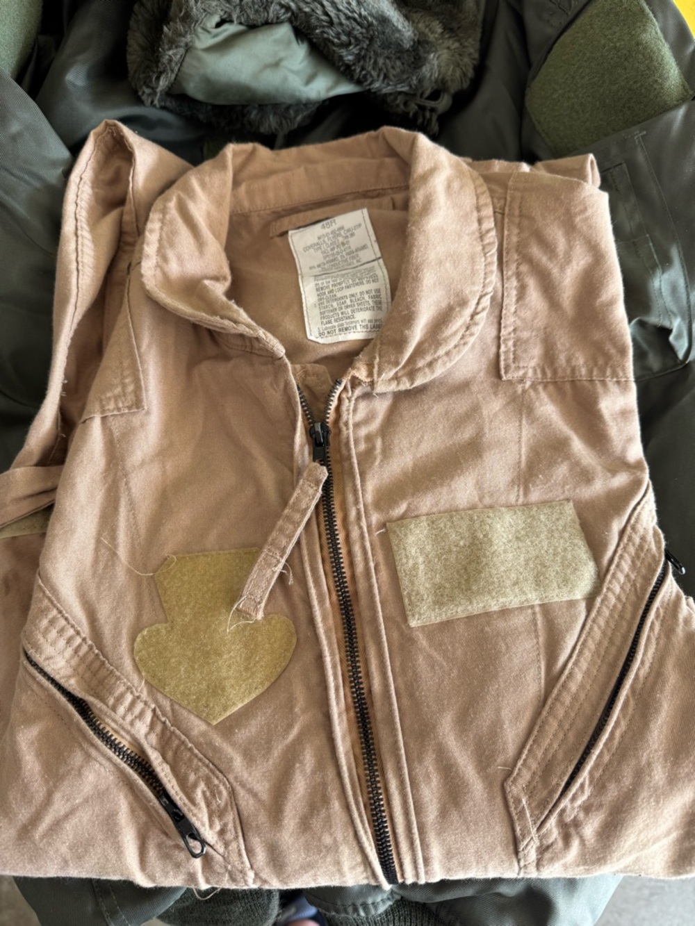Flight suit in desert Tan with Velcro Patches